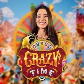 Official Live Casino logo: Crazy Time by Evolution at Wild Fortune Casino